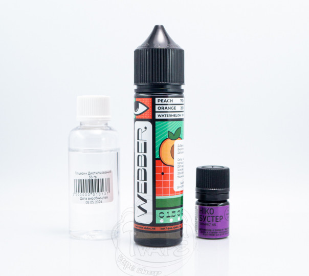 Жидкость Webber Organic Orange Peach 60ml 3mg со вкусом апельсина и персика (набор компонентов)