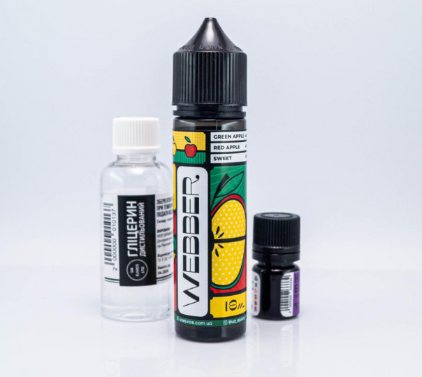 Рідина Webber Organic Double Apple 60ml 3mg зі смаком яблук (набір компонентів)