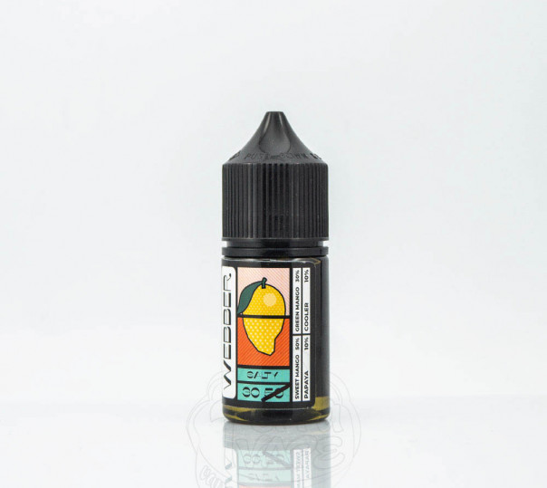 Жидкость Webber Salt Mango Papaya 30ml 30mg на солевом никотине со вкусом манго и папайи Жидкость Webber Salt Mango Papaya 30ml 30mg на солевом никотине со вкусом манго и папайи