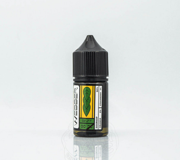 Рідина Webber Salt SourSop Tea 30ml 30mg на сольовому нікотині зі смаком чаю саусеп Рідина Webber Salt SourSop Tea 30ml 30mg на сольовому нікотині зі смаком чаю саусеп