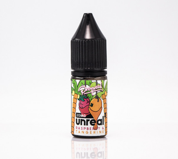 Жидкость Unreal Salt Raspberry Tangerine 10ml 20mg на солевом никотине со вкусом малины и мандарина