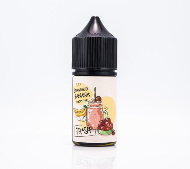 Рідина UVA Fresh Salt Strawberry Banana Smoothie 30ml 30mg на сольовому нікотині зі смаком полунично-бананового смузі