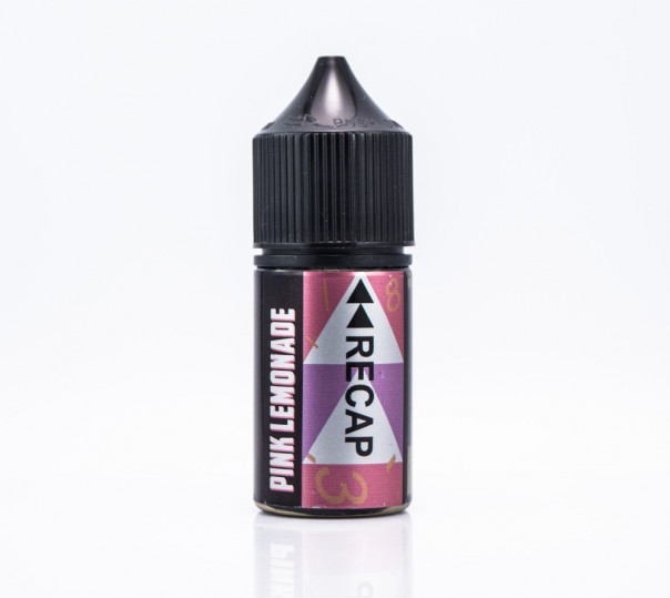 Рідина UVA Recap Salt Pink Lemonade 30ml 50mg на сольовому нікотині зі смаком рожевого лимонаду
