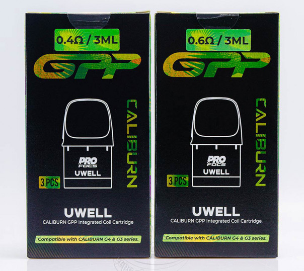 Картридж Uwell GPP Pod Cartridge 3ml для многоразовой POD системы Caliburn G4, G4 Mini, G4 Pro, G3, GK3, G3 ECO, G3 Lite, G3 Pro, GK3 Pro, G4, G4 Pro, G4 Mini