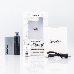 Uwell Caliburn & IronFist L Pod System Kit Metallic Silver