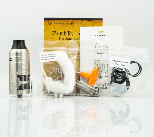 Vapefly Brunhilde 1o3 RTA SS Обслуговуваний бак Vapefly Brunhilde 1o3 RTA SS Обслуговуваний бак