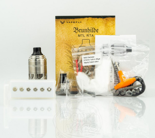Vapefly Brunhilde MTL RTA Gunmetal Обслуговуваний бак Vapefly Brunhilde MTL RTA Gunmetal Обслуговуваний бак