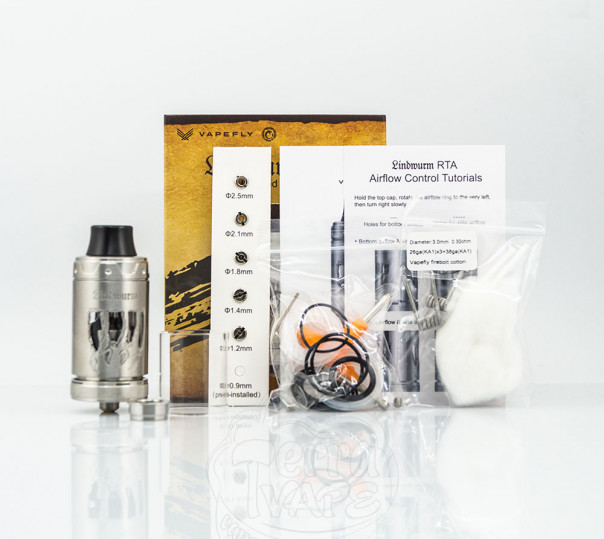 Vapefly Lindwurm RTA Black Обслуживаемый бак Vapefly Lindwurm RTA Black Обслуживаемый бак
