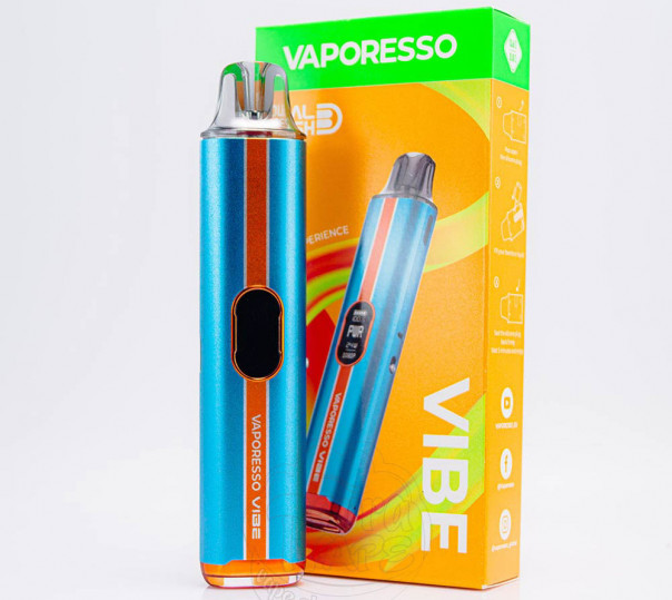 Vaporesso Vibe Pod System Kit 1100mAh Turbo Blue Багаторазова POD система Vaporesso Vibe Pod System Kit 1100mAh Turbo Blue Багаторазова POD система