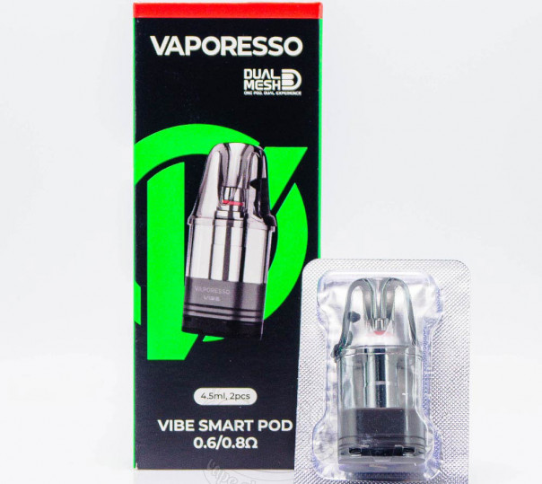 Картридж Vaporesso Vibe Cartridge 4.5ml 0.6/0.8Ом (Top Fill) для багаторазової POD системи Vibe / SE / SE 2 / Nano / Nano Pro