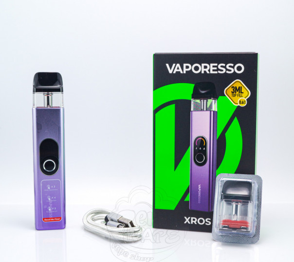 Vaporesso Xros 4 Pod Kit 1000mAh Silver Багаторазова POD система Vaporesso Xros 4 Pod Kit 1000mAh Silver Багаторазова POD система