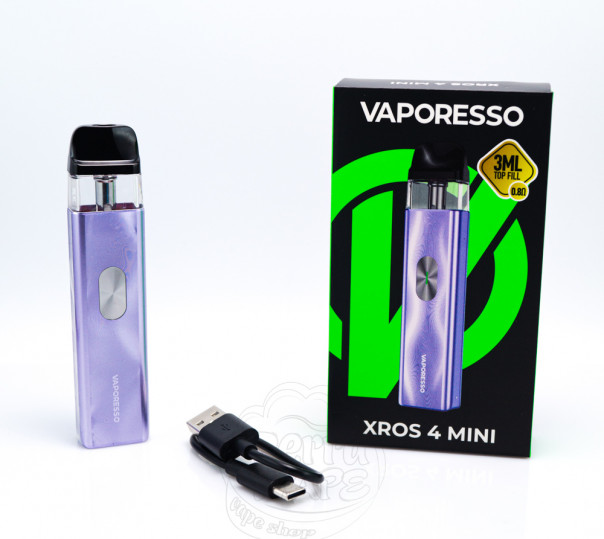 Vaporesso Xros 4 Mini Pod Kit 1000mAh Багаторазова POD система Vaporesso Xros 4 Mini Pod Kit 1000mAh Багаторазова POD система