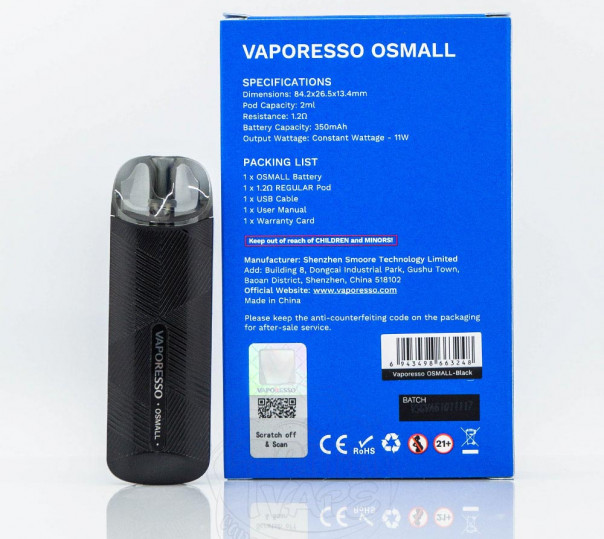 Vaporesso Osmall Pod Kit 350mAh Многоразовая POD система Vaporesso Osmall Pod Kit 350mAh Многоразовая POD система