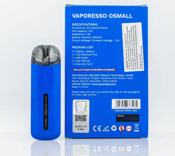 Vaporesso Osmall Pod Kit 350mAh Многоразовая POD система Vaporesso Osmall Pod Kit 350mAh Многоразовая POD система