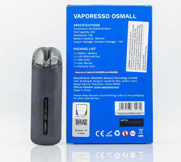Vaporesso Osmall Pod Kit 350mAh Многоразовая POD система Vaporesso Osmall Pod Kit 350mAh Многоразовая POD система
