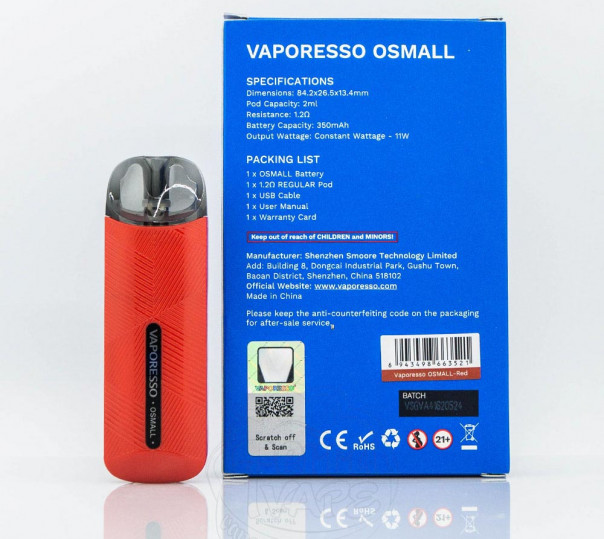 Vaporesso Osmall Pod Kit 350mAh Многоразовая POD система Vaporesso Osmall Pod Kit 350mAh Многоразовая POD система
