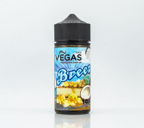 Рідина Vegas Max Organic Breeze 100ml 3mg на органічному нікотині зі смаком кокосового чізкейка