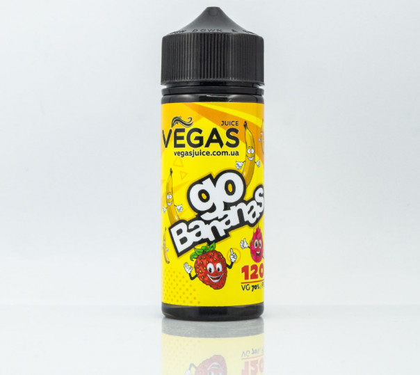 Рідина Vegas Max Organic Go Bananas 100ml 3mg на органічному нікотині зі смаком полуниці та банана
