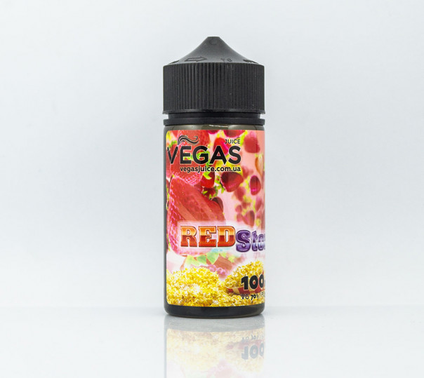 Жидкость Vegas Max Organic Red Storm 100ml 1.5mg на органическом никотине со вкусом клубничного попкорна