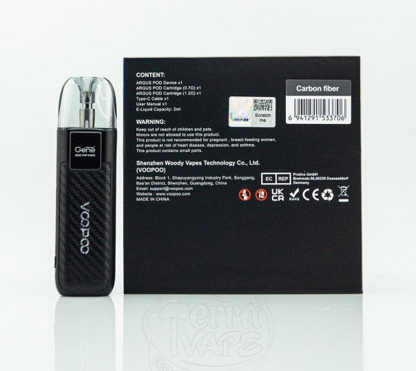 VooPoo Argus Pod Kit 20W 800mAh Багаторазова POD система VooPoo Argus Pod Kit 20W 800mAh Багаторазова POD система