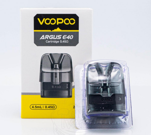 Картридж Voopoo Argus E40 Cartridge 4.5ml для многоразовых pod-систем Argus E40, Vinci E80, Vinci E120 Картридж Voopoo Argus E40 Cartridge 4.5ml для многоразовых pod-систем Argus E40, Vinci E80, Vinci E120