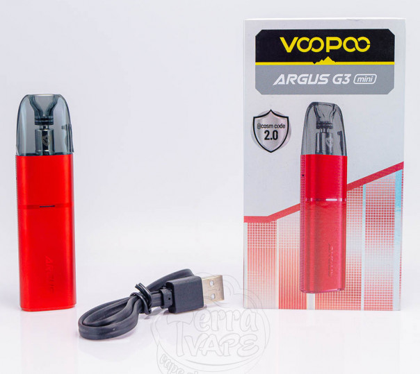 Voopoo Argus G3 Mini Pod Kit 1350mAh Moonlight Silver Багаторазова POD система Voopoo Argus G3 Mini Pod Kit 1350mAh Moonlight Silver Багаторазова POD система