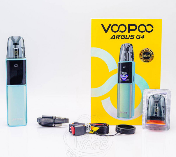 Voopoo Argus G4 Pod Kit 1650mAh Gray Багаторазова POD система Voopoo Argus G4 Pod Kit 1650mAh Gray Багаторазова POD система
