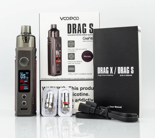 VooPoo Drag S Pod Mod Kit 2500mAh Електронна сигарета POD MOD VooPoo Drag S Pod Mod Kit 2500mAh Електронна сигарета POD MOD
