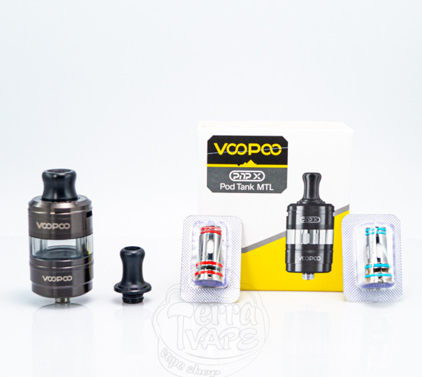 Voopoo PnP-X Pod Tank MTL Gray 5ml Бак на випаровувачах Voopoo PnP-X Pod Tank MTL Gray 5ml Бак на випаровувачах