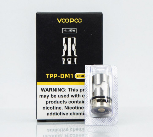 Испаритель VooPoo TPP Coil DM1 0.15 Ом для Drag 3 / X Plus / X Pro / S Pro, Argus XT / MT / GT 2 Kit, Maat Tank