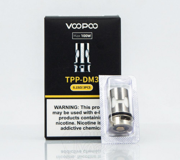 Испаритель VooPoo TPP Coil DM3 0.15 Ом для Drag 3 / X Plus / X Pro / S Pro, Argus XT / MT / GT 2 Kit, Maat Tank