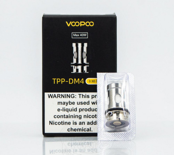 Испаритель VooPoo TPP Coil DM4 0.3 Ом для Drag 3 / X Plus / X Pro / S Pro, Argus XT / MT / GT 2 Kit, Maat Tank