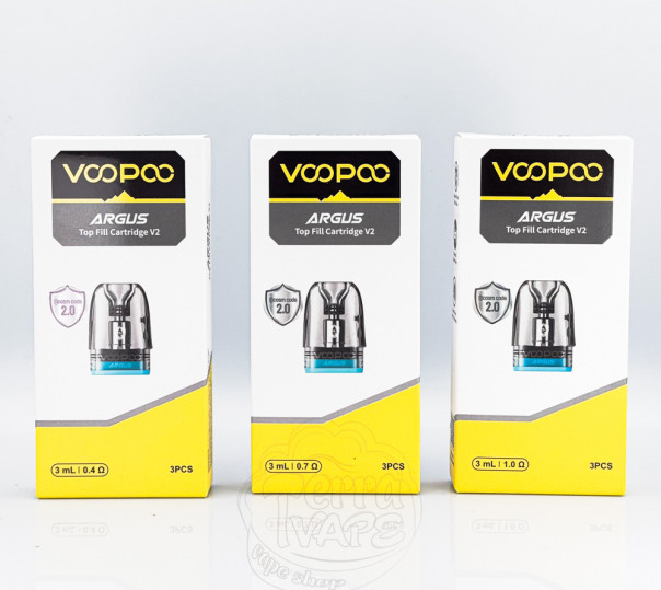 Картридж VooPoo Argus Top Fill / v2 Pod Cartridge для многоразовой POD системы VooPoo Argus Pod / P1 / G / Z / P1s / P2 / G2 / G2 Mini / G3 / Pod SE 2ml/3ml Картридж VooPoo Argus Top Fill / v2 Pod Cartridge для многоразовой POD системы VooPoo Argus Pod / P1 / G / Z / P1s / P2 / G2 / G2 Mini / G3 / Pod SE 2ml/3ml