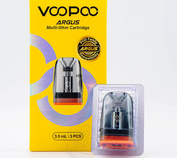 Картридж Voopoo Argus Multi-Ohm Cartridge 3.5ml для багаторазової POD системи Argus/ P1/ P1s / P2 / G / P3 / G2 / G2 Mini / G3 / G3 Mini / A / G4 / G4 Mini / SE / Z / Z2 / Z3 / Klyc / Rise