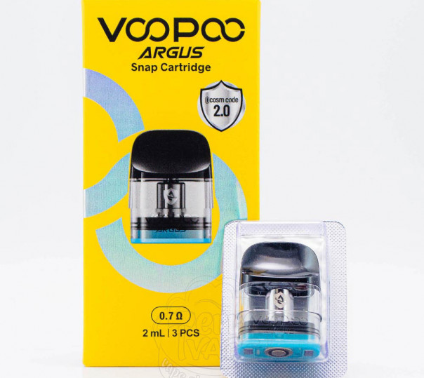 Картридж Voopoo Argus Snap Pod Cartridge 2ml 0.7Ом для багаторазової POD системи Argus P2 / P3 / G2 / G2 Mini / G3 / G3 Mini Pod/ A