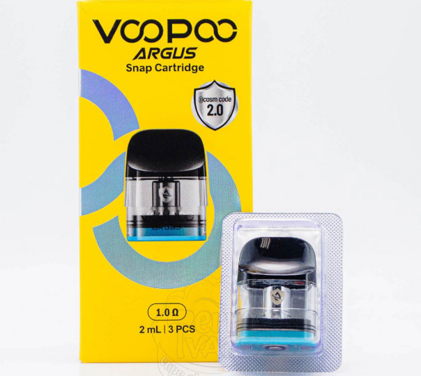 Картридж Voopoo Argus Snap Pod Cartridge 2ml 1.0Ом для багаторазової POD системи Argus P2 / P3 / G2 / G2 Mini / G3 / G3 Mini Pod/ A