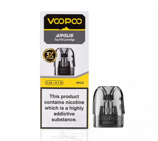 Картридж VooPoo Argus Top Fill / v2 Pod Cartridge для многоразовой POD системы VooPoo Argus Pod / P1 / G / Z / P1s / P2 / G2 / G2 Mini / G3 / Pod SE 2ml/3ml Картридж VooPoo Argus Top Fill / v2 Pod Cartridge для многоразовой POD системы VooPoo Argus Pod / P1 / G / Z / P1s / P2 / G2 / G2 Mini / G3 / Pod SE 2ml/3ml