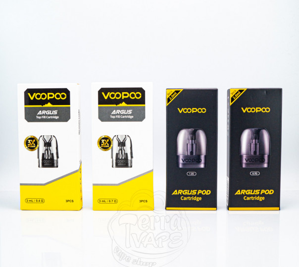 Картридж VooPoo Argus Top Fill / v2 Pod Cartridge для многоразовой POD системы VooPoo Argus Pod / P1 / G / Z / P1s / P2 / G2 / G2 Mini / G3 / Pod SE 2ml/3ml
