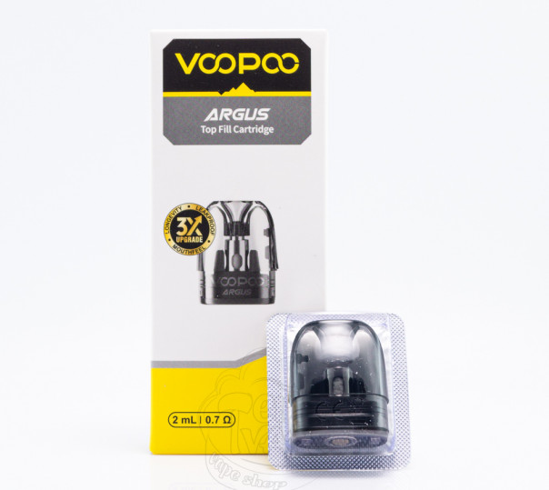 Картридж VooPoo Argus Top Fill Cartridge 0.7 Ом 2ml для багаторазової POD системи VooPoo Argus Pod / P1 / G / Z / P1s / P2 / G2 / G2 Mini / G3 / Pod SE