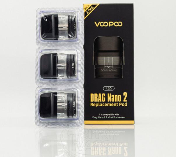 Картридж для многоразовой POD системы VooPoo Drag Nano 2, Vinci, Vinci Q Pod Kit и др. 2ml Картридж для многоразовой POD системы VooPoo Drag Nano 2, Vinci, Vinci Q Pod Kit и др. 2ml