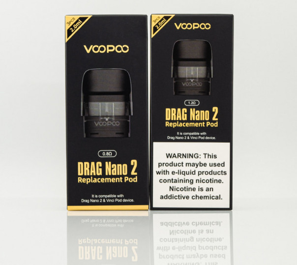 Картридж для многоразовой POD системы VooPoo Drag Nano 2, Vinci, Vinci Q Pod Kit и др. 2ml