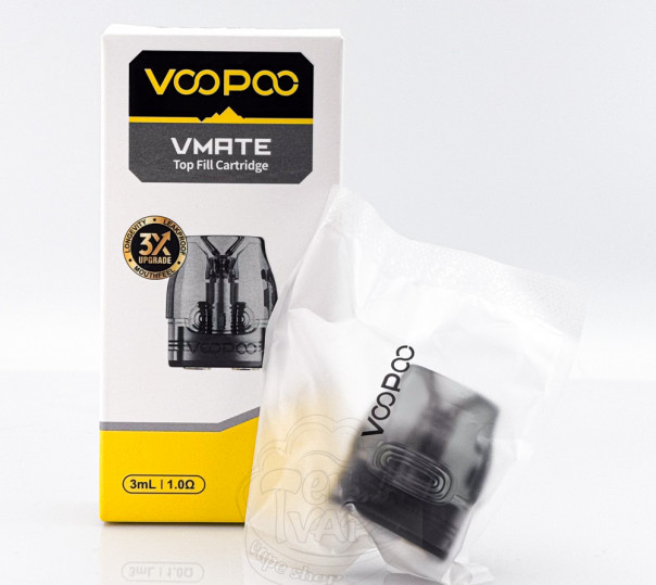 Картридж Voopoo Vmate v2/v3/v4 для багаторазової POD системи VMate, Mini, Max/2, Pro / 2 / Power Edition, E, E2, Infinity, i2, V.Thru Pro Kit 3ml Картридж Voopoo Vmate v2/v3/v4 для багаторазової POD системи VMate, Mini, Max/2, Pro / 2 / Power Edition, E, E2, Infinity, i2, V.Thru Pro Kit 3ml