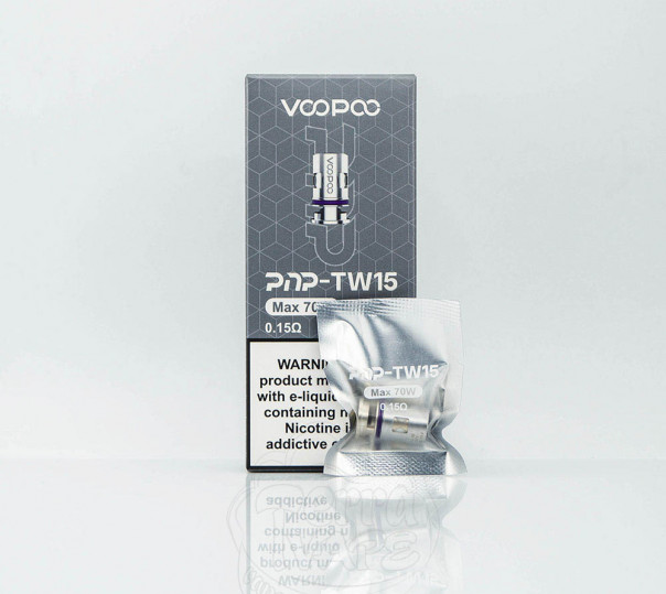 Испаритель VooPoo PnP Coil TW15 0.15 Ом для Drag H80S/S/X, Argus Pro/X/GT, Vinci X/X2, Uforce-L Tank и др