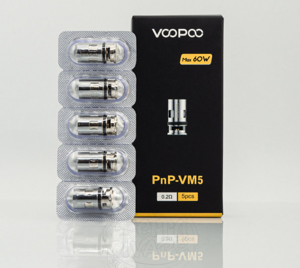 Испаритель VooPoo PnP Coil VM5 0.2 Ом для Drag E60/H80S/S/X, Argus Pro/X/GT, Vinci X/X2, Uforce-L Tank и др