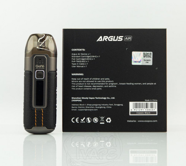 VooPoo Argus Air Pod Kit 25W 900mAh Багаторазова POD система VooPoo Argus Air Pod Kit 25W 900mAh Багаторазова POD система