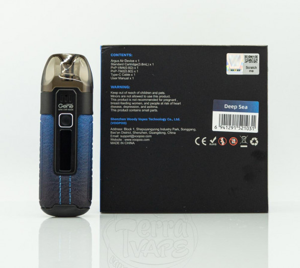 VooPoo Argus Air Pod Kit 25W 900mAh Багаторазова POD система VooPoo Argus Air Pod Kit 25W 900mAh Багаторазова POD система