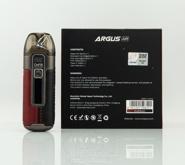 VooPoo Argus Air Pod Kit 25W 900mAh Багаторазова POD система VooPoo Argus Air Pod Kit 25W 900mAh Багаторазова POD система