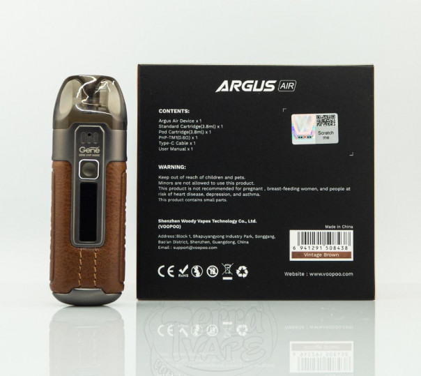 VooPoo Argus Air Pod Kit 25W 900mAh Багаторазова POD система VooPoo Argus Air Pod Kit 25W 900mAh Багаторазова POD система