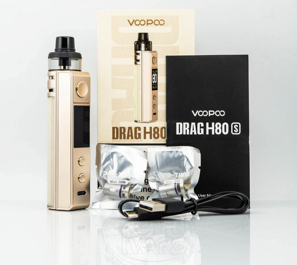VooPoo Drag H80S Mod Kit PnP Pod 2 Golden Электронная сигарета POD MOD VooPoo Drag H80S Mod Kit PnP Pod 2 Golden Электронная сигарета POD MOD