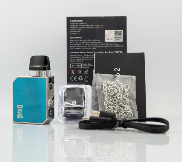 VooPoo Drag Nano 2 Pod Kit 800mAh Багаторазова POD система VooPoo Drag Nano 2 Pod Kit 800mAh Багаторазова POD система